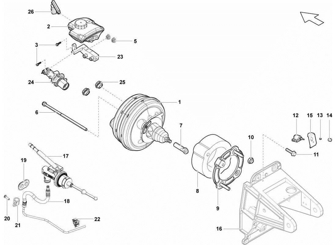 lamborghini gallardo sts ii sc potenza freno diagramma delle parti