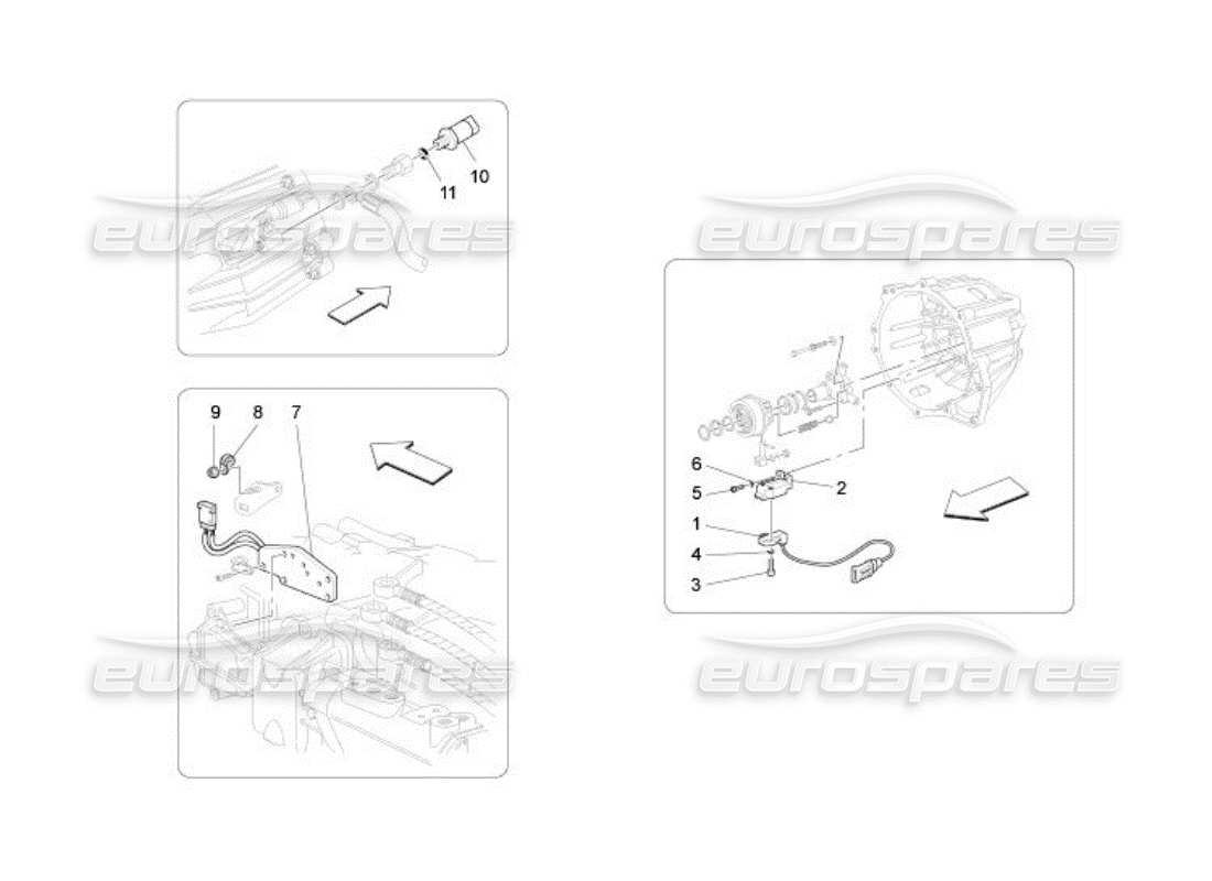 maserati qtp. (2005) 4.2 comando frizione elettronica per cambio f1 schema delle parti