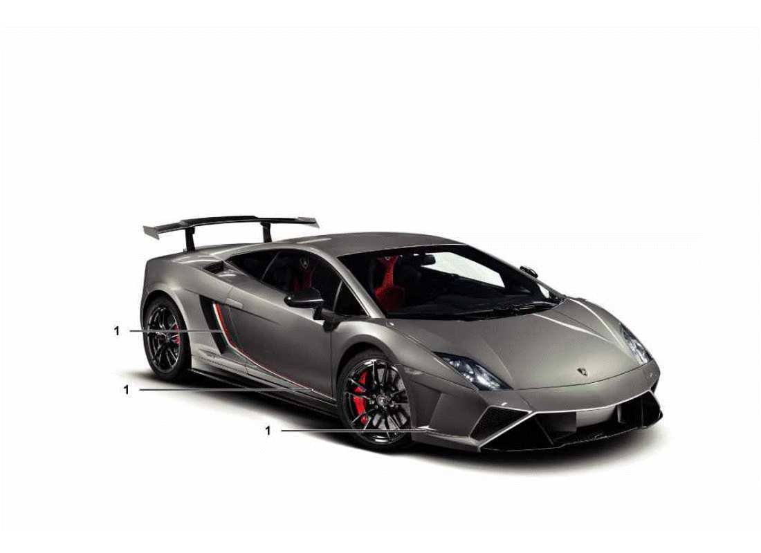 lamborghini gallardo sts ii sc adesivi decorativi diagramma delle parti
