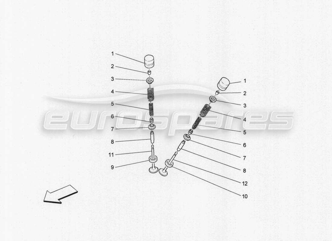 maserati granturismo special edition diagramma delle parti delle valvole