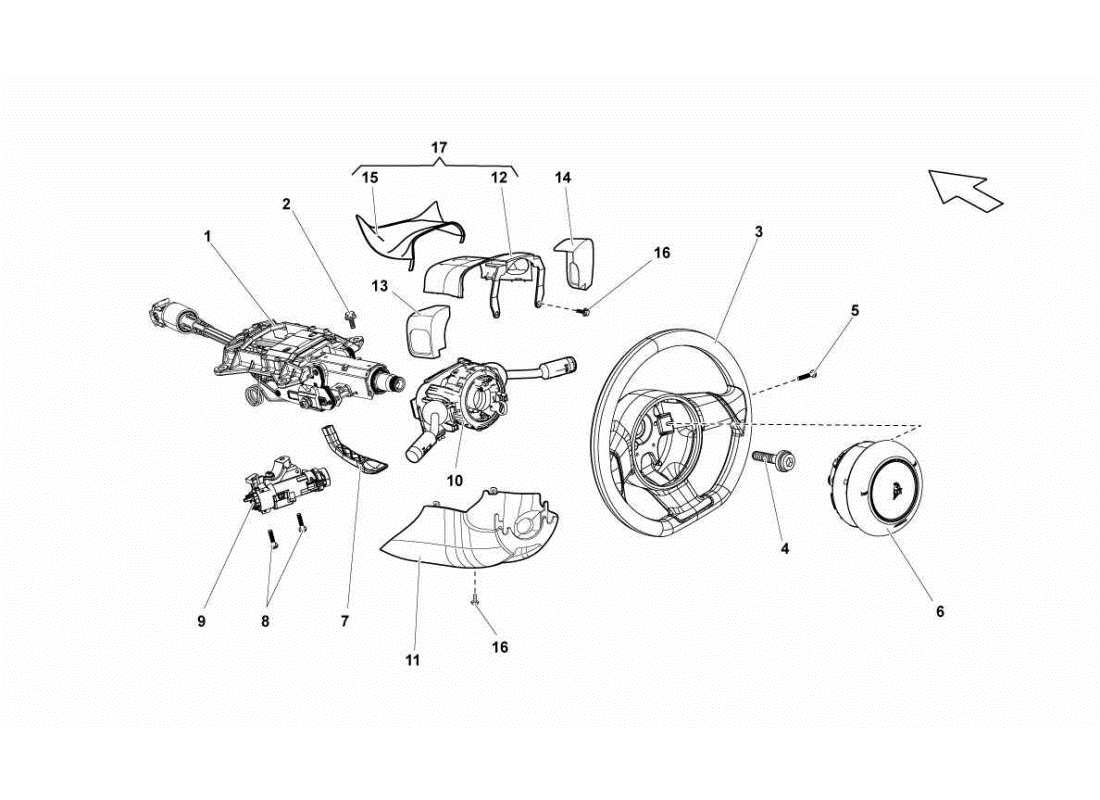 lamborghini gallardo sts ii sc timone diagramma delle parti