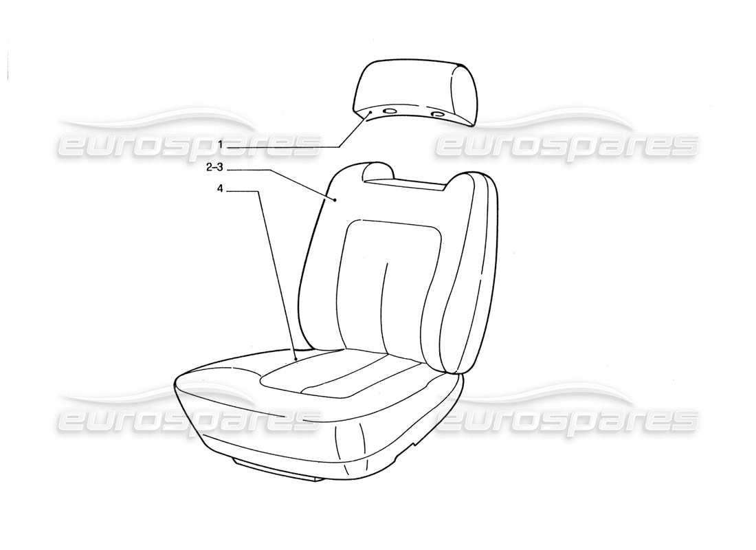 ferrari 412 (coachwork) diagramma delle parti dei sedili (variazioni).