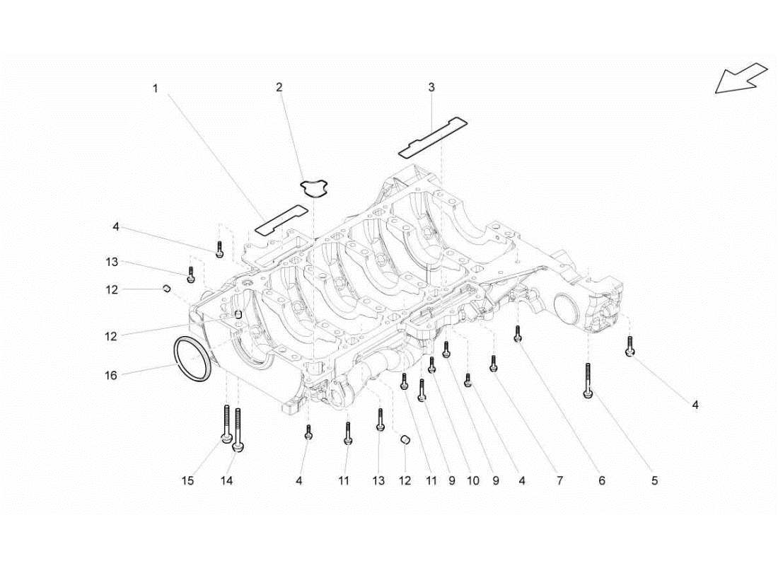 lamborghini gallardo sts ii sc sottocarter diagramma delle parti