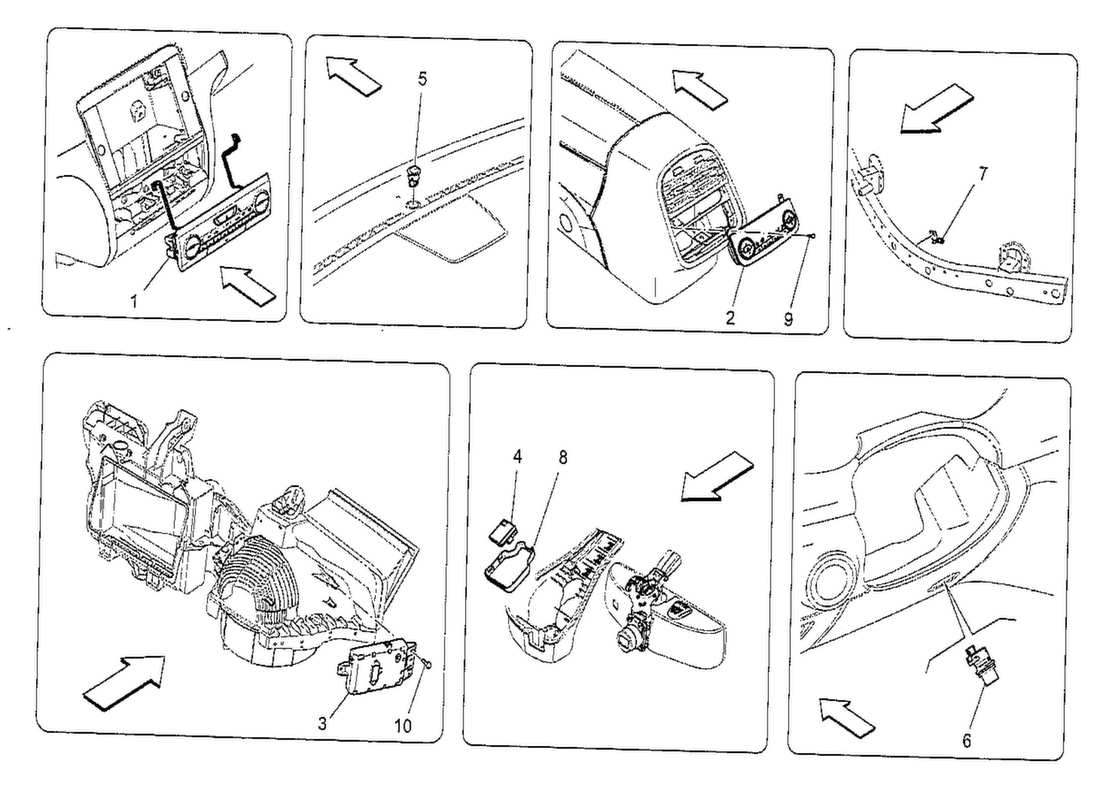 maserati qtp. v8 3.8 530bhp 2014 unità a c: diagramma delle parti del controllo elettronico