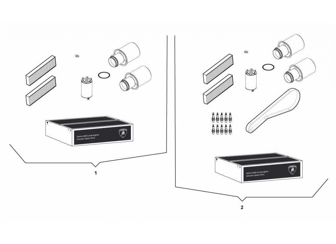 lamborghini gallardo sts ii sc servizio kit diagramma delle parti