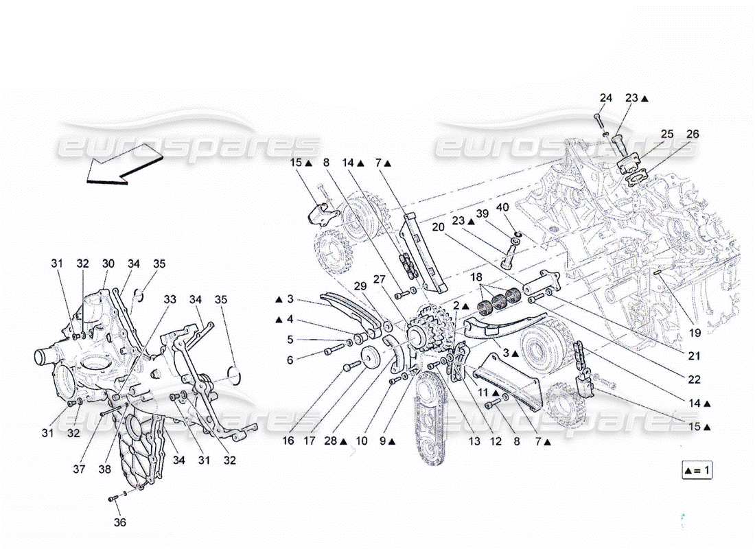 maserati qtp. (2010) 4.2 tempistica diagramma delle parti