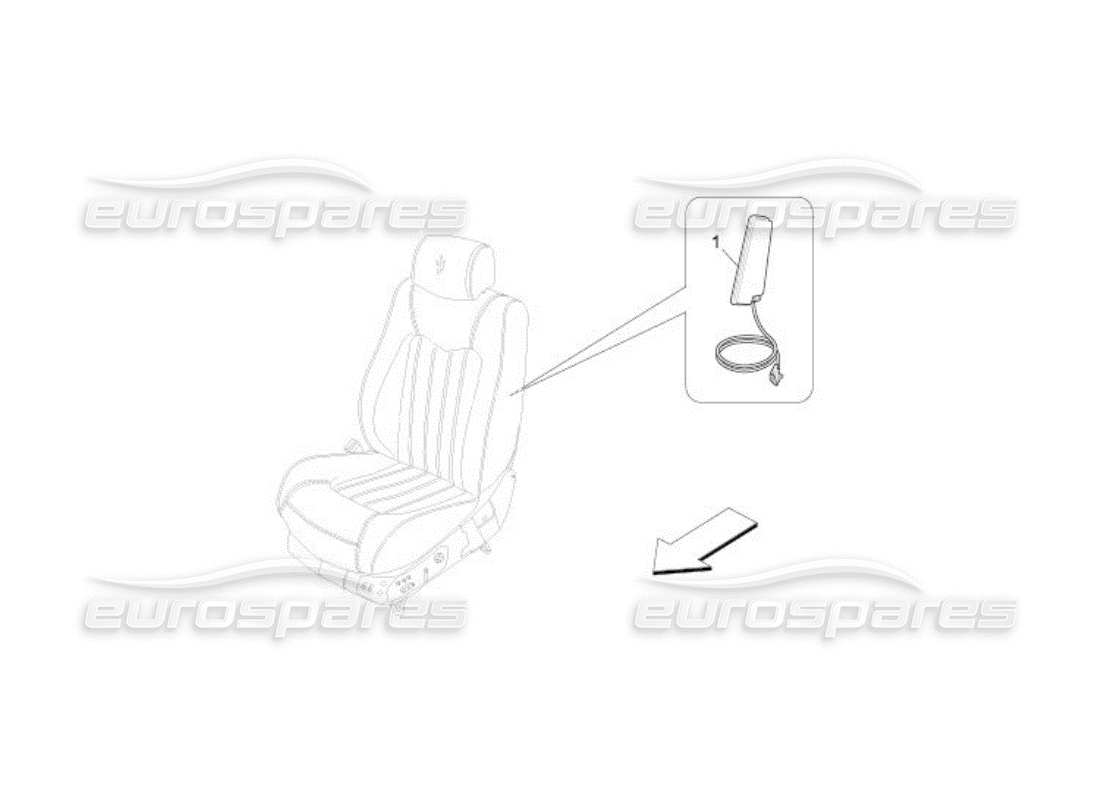 maserati qtp. (2005) 4.2 sistema borse laterali anteriori diagramma delle parti