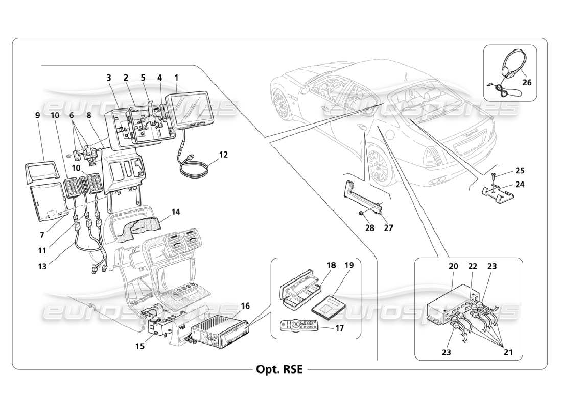 maserati qtp. (2006) 4.2 sistema infotelematico (pagina 3-3) diagramma delle parti