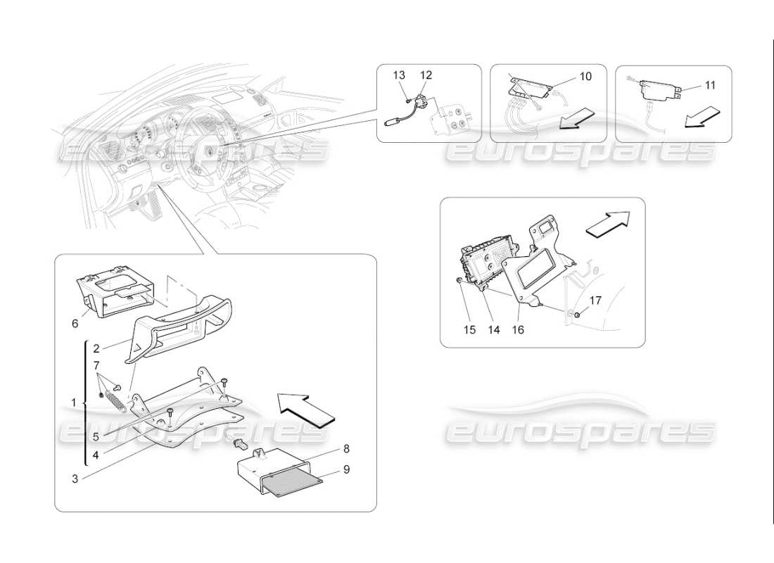 maserati qtp. (2010) 4.7 auto diagramma delle parti del sistema it