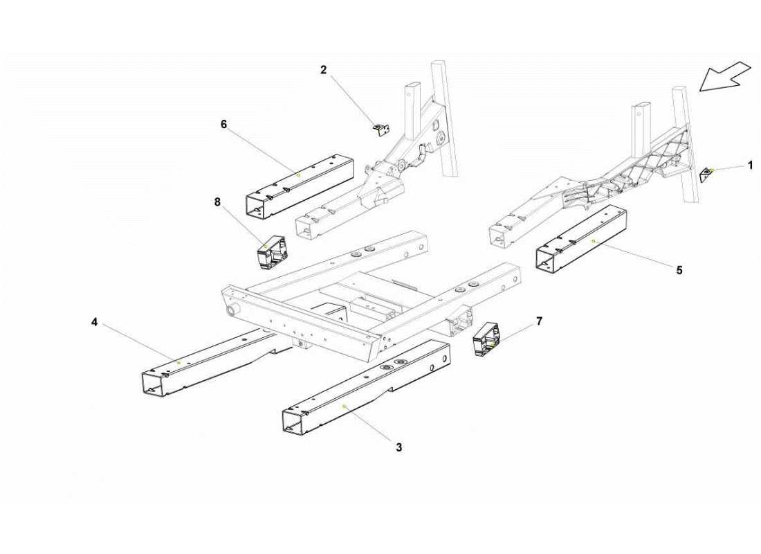 lamborghini gallardo sts ii sc elementi del telaio anteriore diagramma delle parti