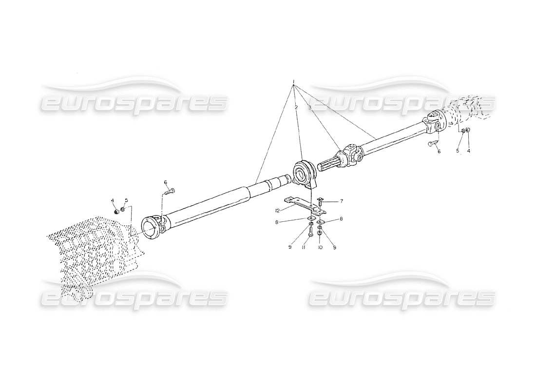 maserati shamal albero dell'elica diagramma delle parti