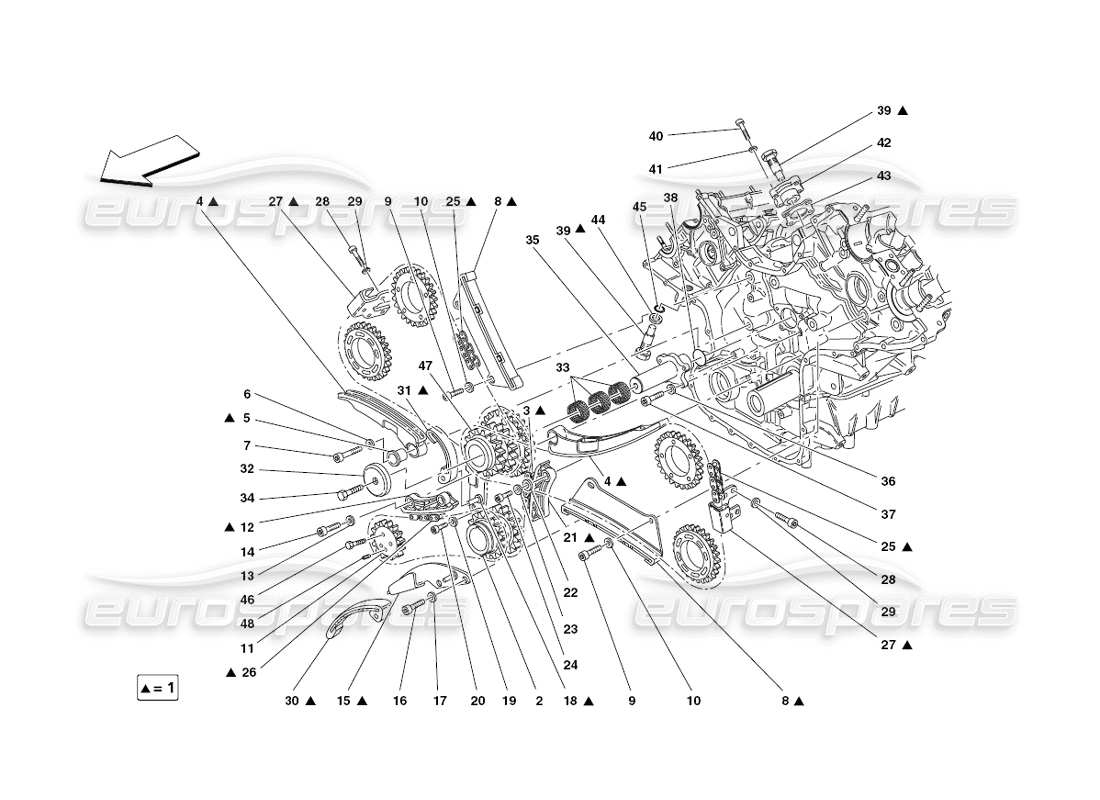 ferrari 430 challenge (2006) cronometraggio - controlli diagramma delle parti