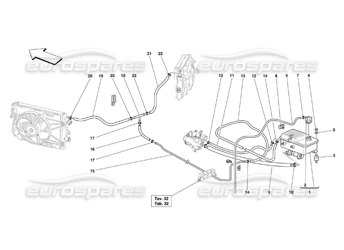 ferrari 360 challenge (2000) diagramma delle parti di nourice