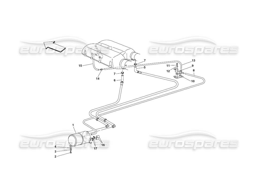 ferrari 430 challenge (2006) sistema di attuazione pneumatica diagramma delle parti