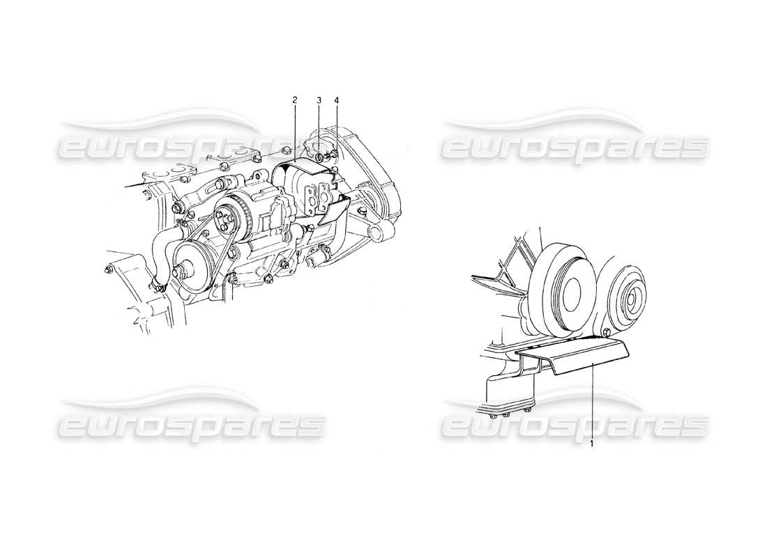 ferrari 308 gt4 dino (1979) protezioni (varianti per usa - versione aus e j) diagramma delle parti