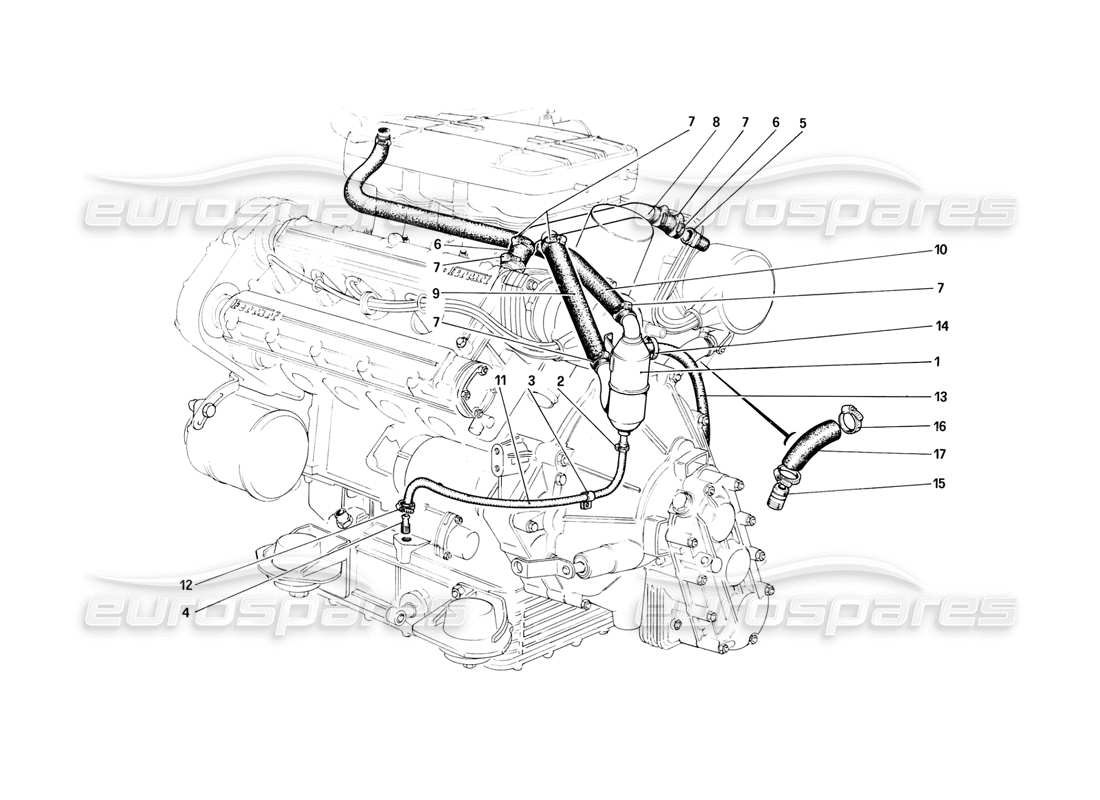 ferrari mondial 8 (1981) colpo - per sistema diagramma delle parti