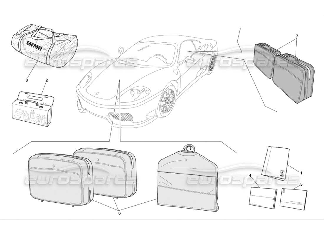ferrari 360 challenge stradale documentazione e accessori diagramma delle parti