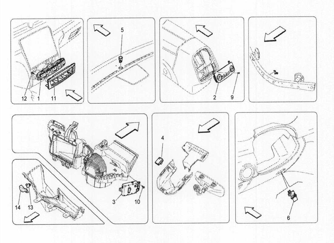 maserati qtp. v6 3.0 bt 410bhp 2wd 2017 unità a c: diagramma delle parti del controllo elettronico
