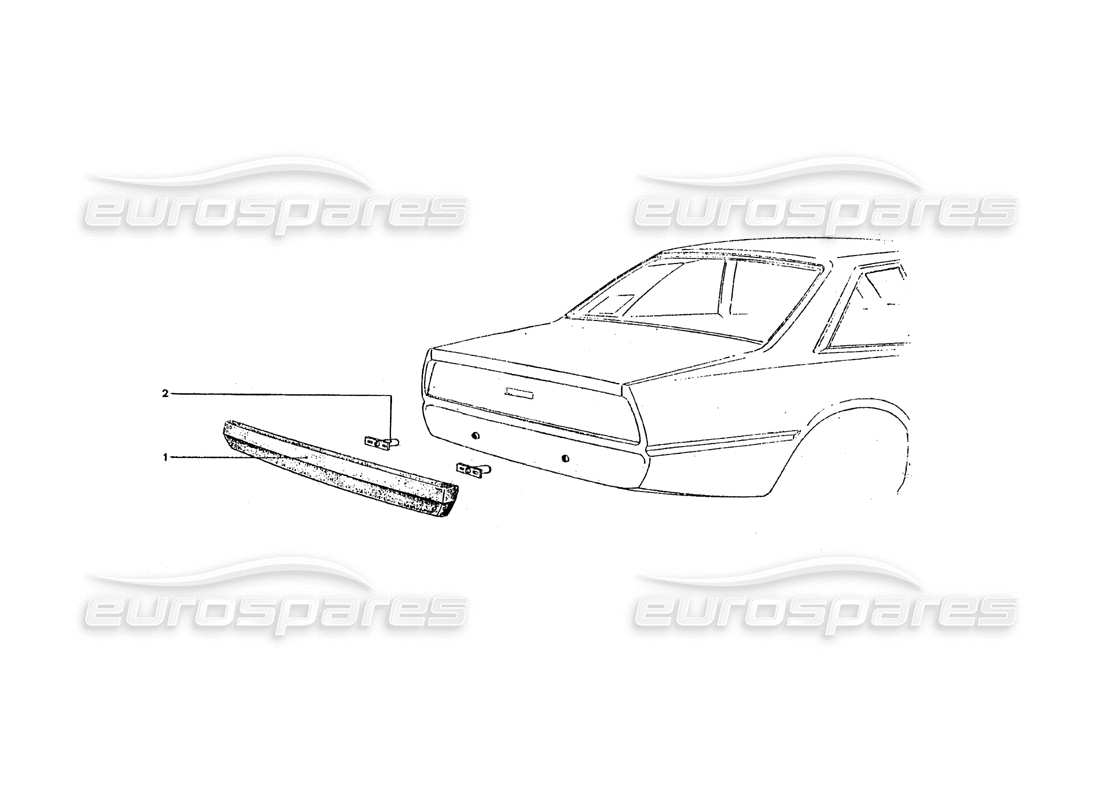 ferrari 365 gt4 2+2 coachwork schema delle parti paraurti posteriore