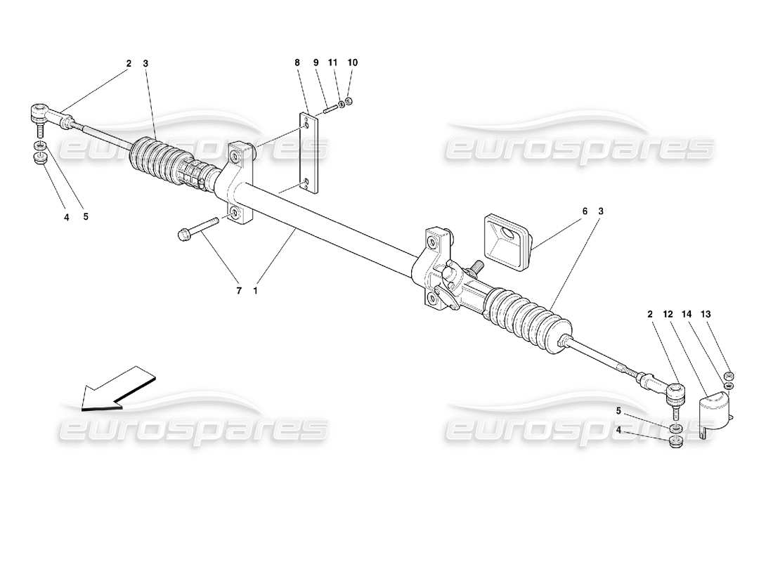 ferrari 355 (2.7 motronic) scatola sterzo meccanica diagramma delle parti