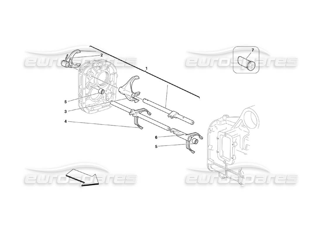 ferrari 360 challenge stradale diagramma delle parti dei controlli interni del cambio