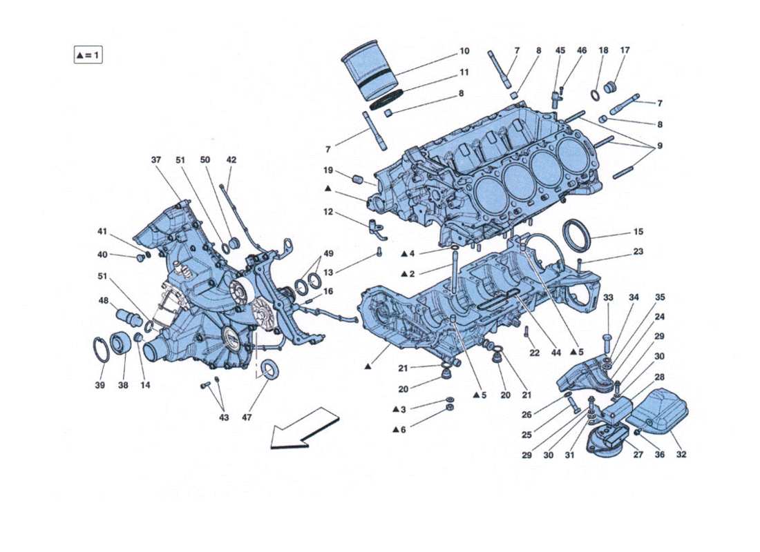 ferrari 458 challenge diagramma delle parti del basamento