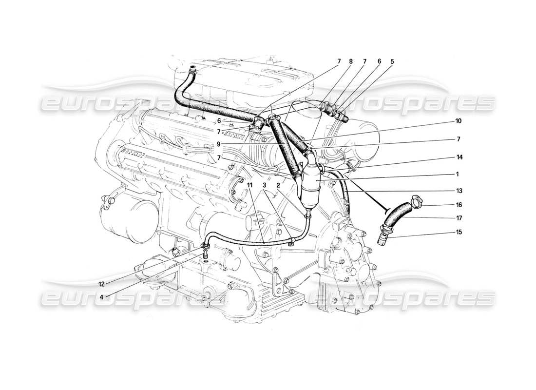 ferrari 308 (1981) gtbi/gtsi colpo - per sistema diagramma delle parti