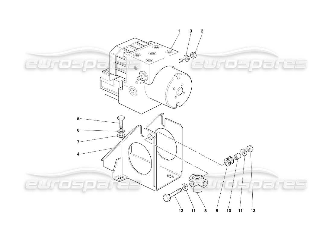 ferrari 355 (5.2 motronic) impianto idraulico per abs bosch diagramma delle parti