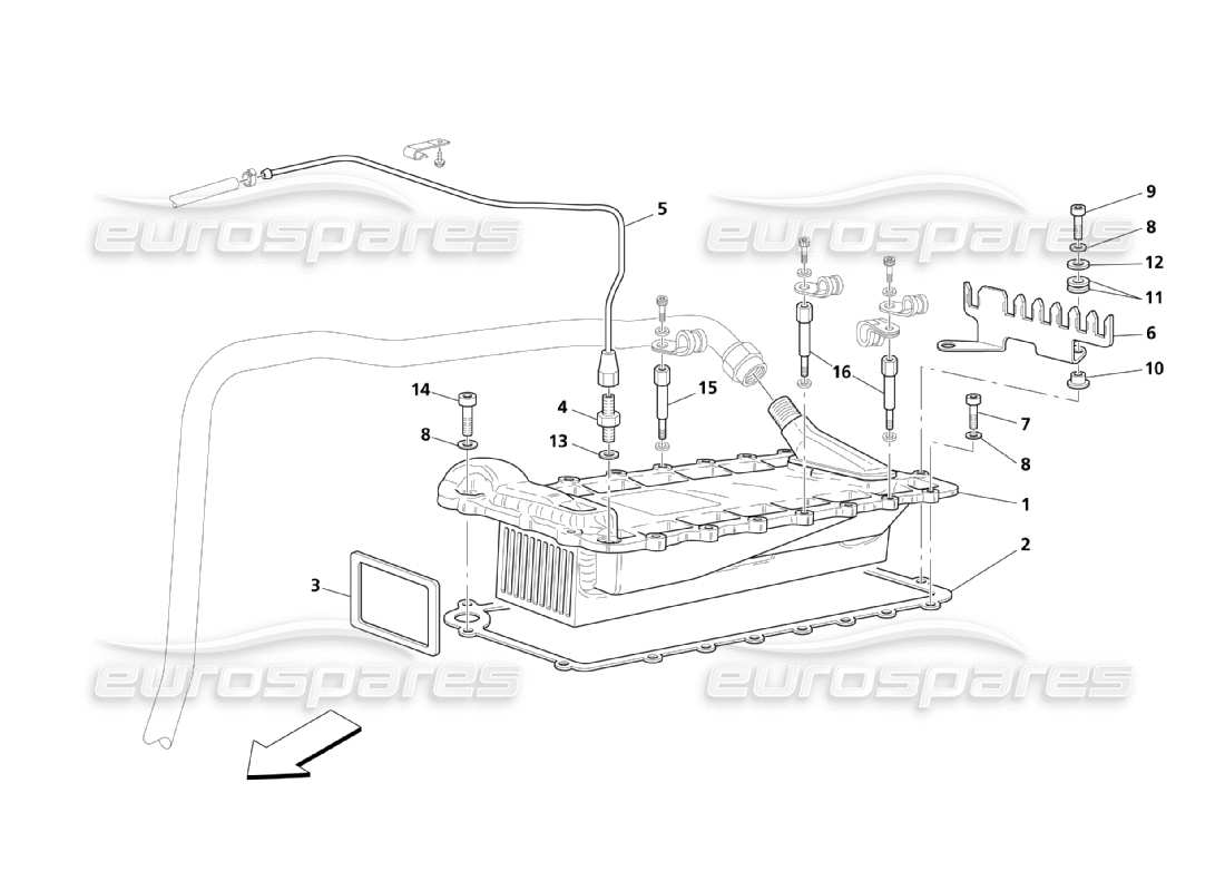 maserati qtp. (2003) 4.2 diagramma delle parti dello scambiatore di calore