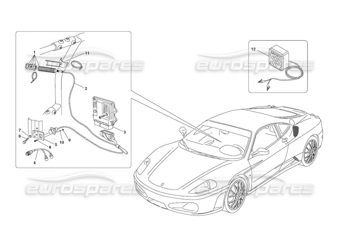 ferrari 430 challenge (2006) diagramma delle parti di acquisizione dati