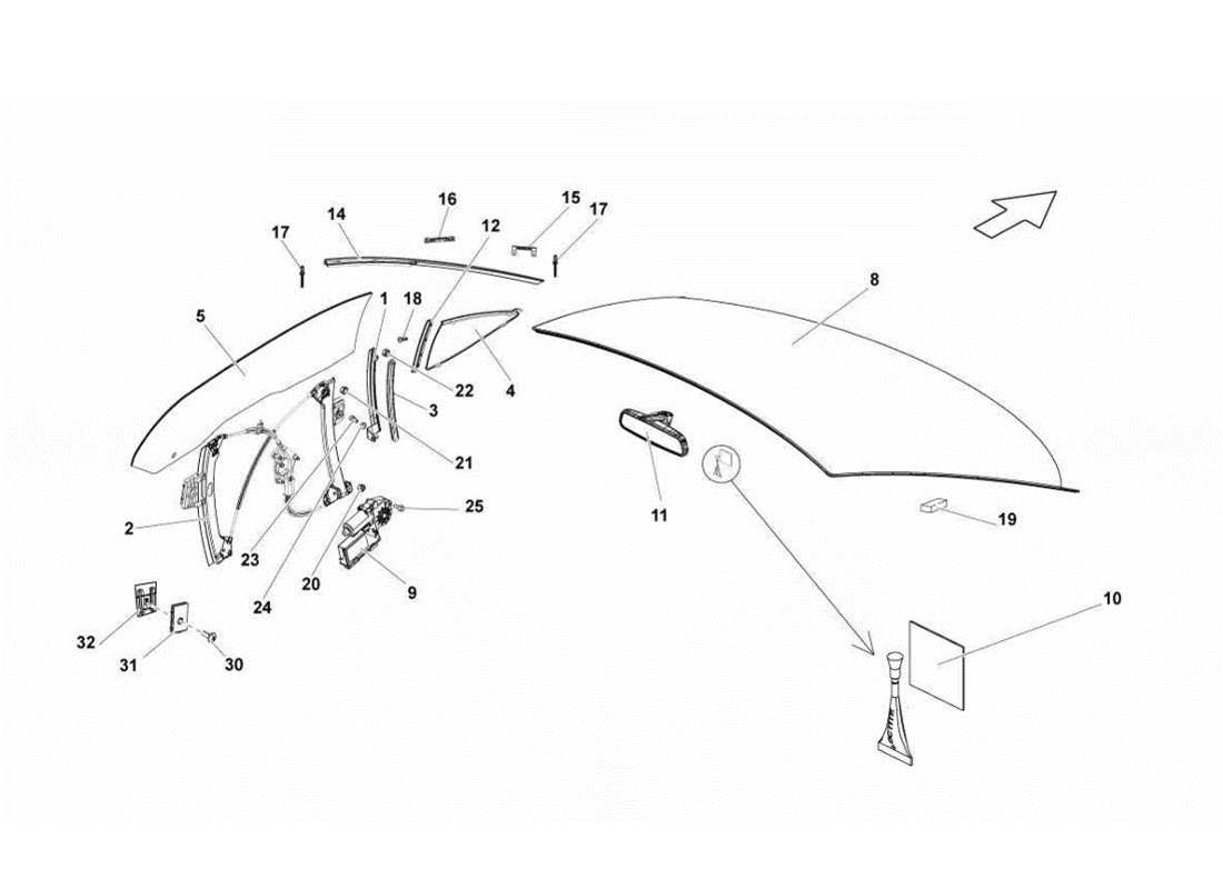 lamborghini gallardo lp560-4s update finestre diagramma delle parti