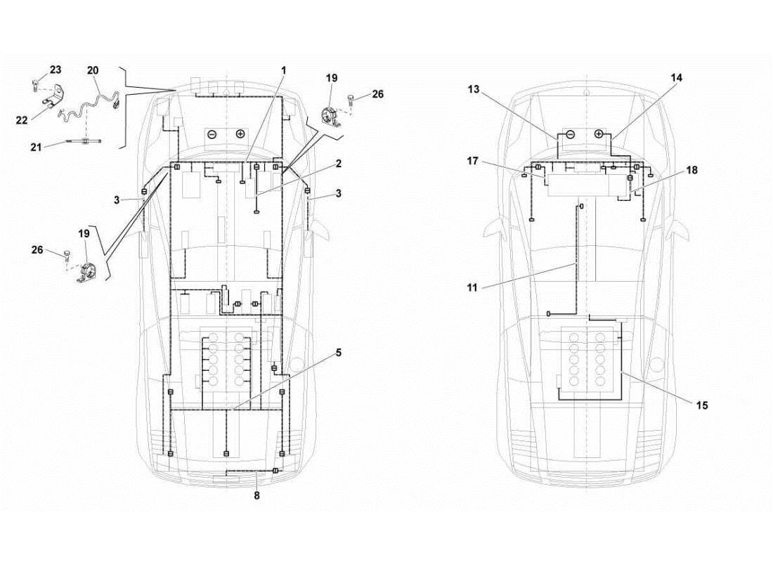 lamborghini gallardo sts ii sc schema delle parti dell'impianto elettrico