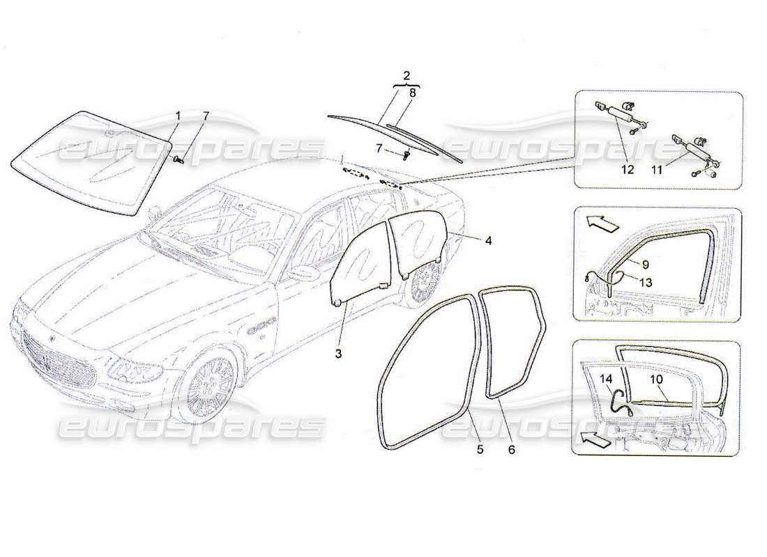 maserati qtp. (2010) 4.2 finestre e strisce per finestre diagramma delle parti