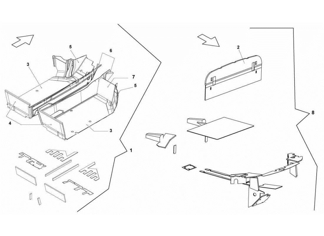 lamborghini gallardo sts ii sc isolamenti e insonorizzazione diagramma delle parti