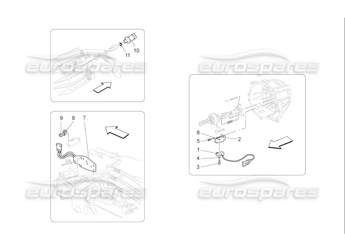 maserati qtp. (2006) 4.2 f1 comando frizione elettronica per cambio f1 schema delle parti
