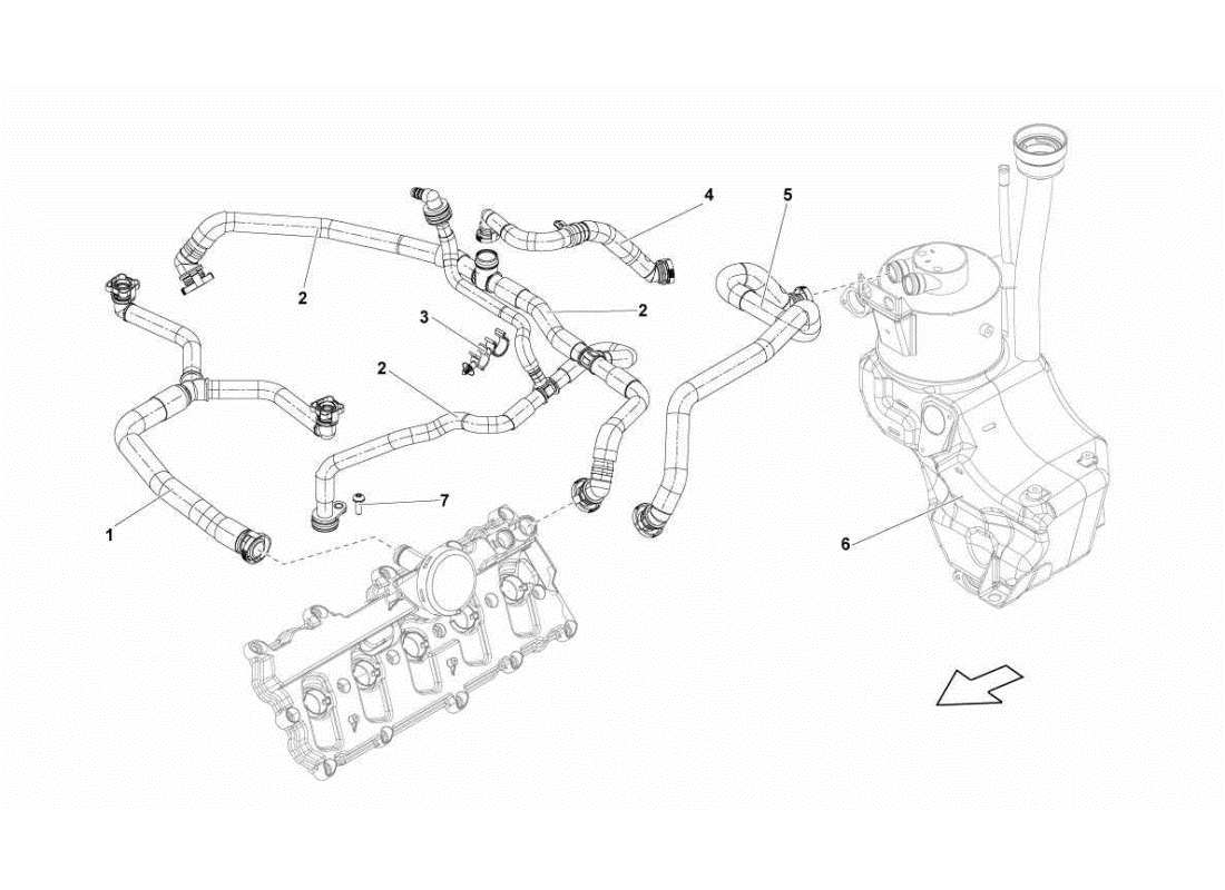 lamborghini gallardo sts ii sc tubo sfiato olio diagramma delle parti