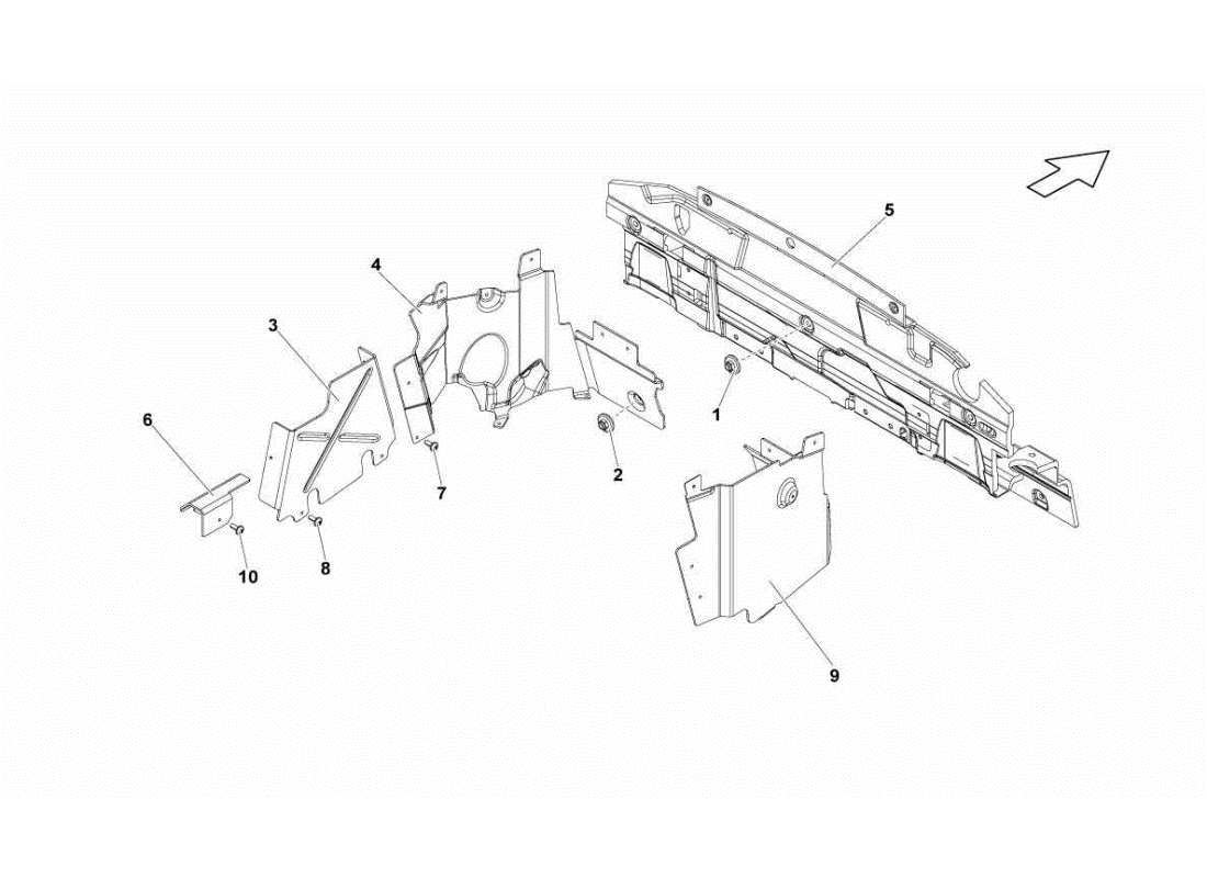 lamborghini gallardo sts ii sc schema delle parti dello scudo calore