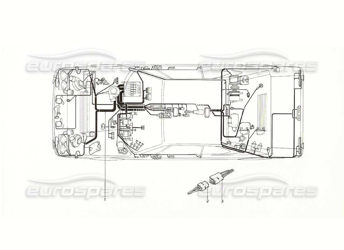 ferrari 308 gt4 dino (1976) sistema elettrico diagramma delle parti