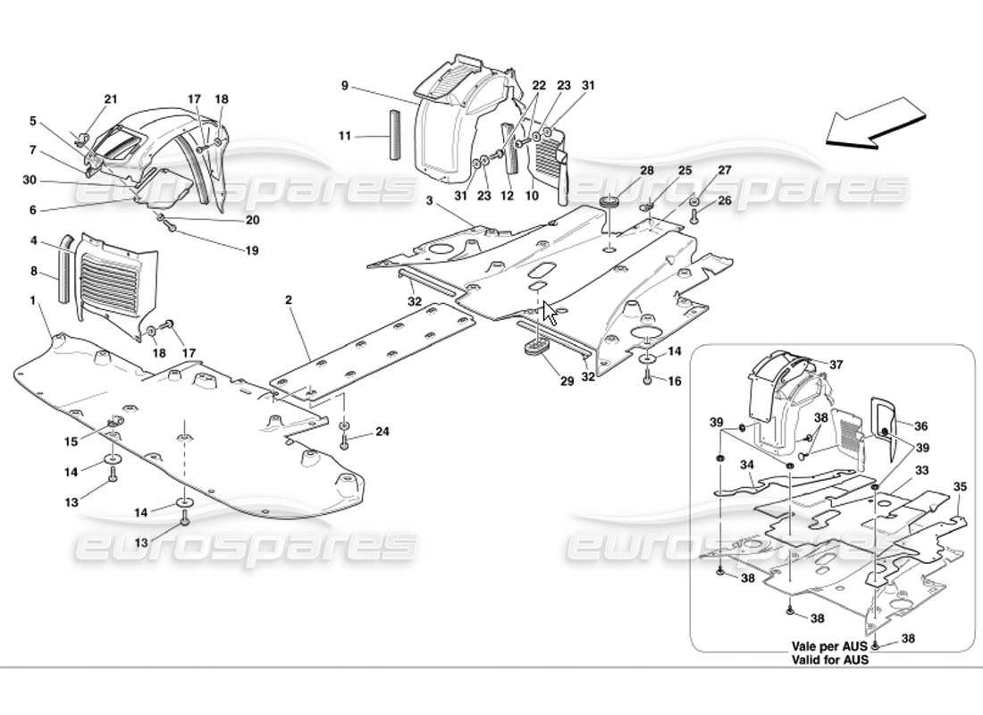 ferrari 360 modena piatto piano e timoneria diagramma delle parti