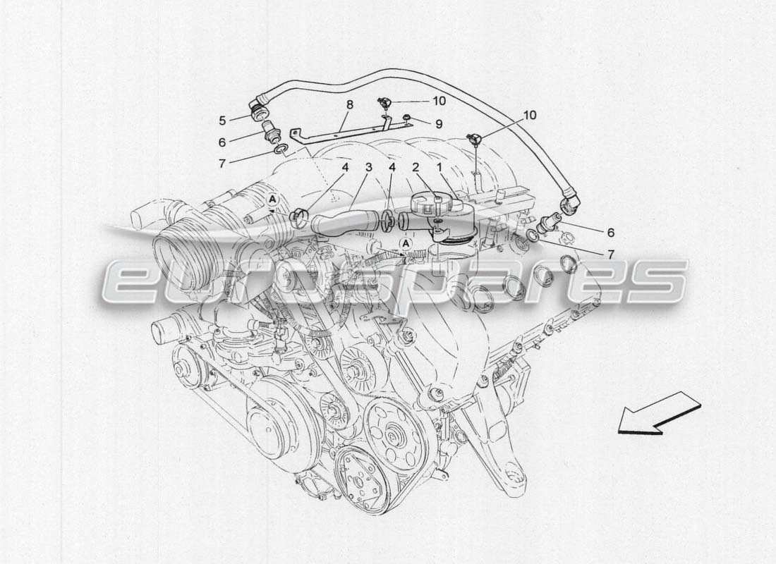 maserati grancabrio mc centenario diagramma delle parti del sistema resistente all'olio e all'acqua