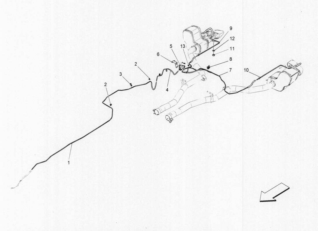 maserati qtp. v6 3.0 bt 410bhp 2015 diagramma delle parti del sistema d'aria aggiuntivo