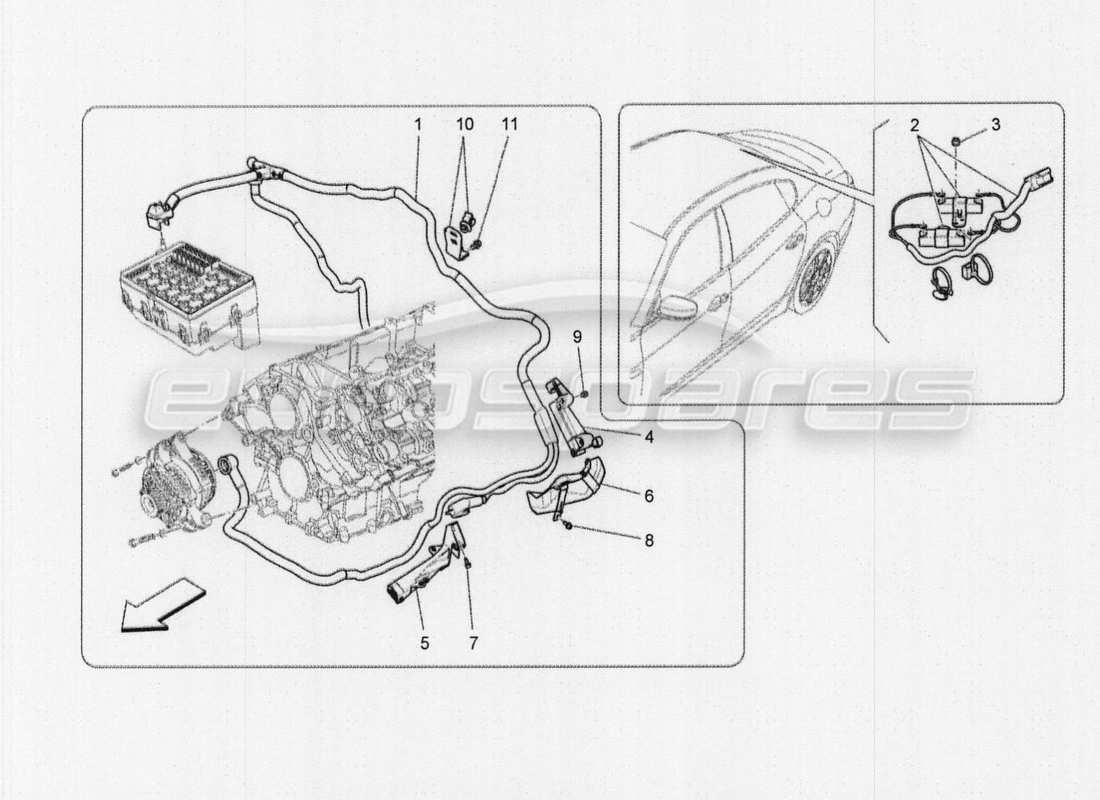 maserati qtp. v8 3.8 530bhp auto 2015 schema delle parti di relè, fusibili e scatole