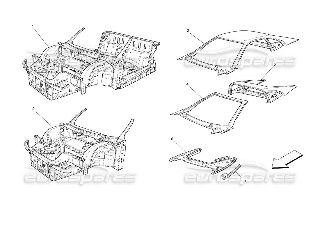 ferrari 355 (2.7 motronic) corpo - diagramma delle parti delle unità