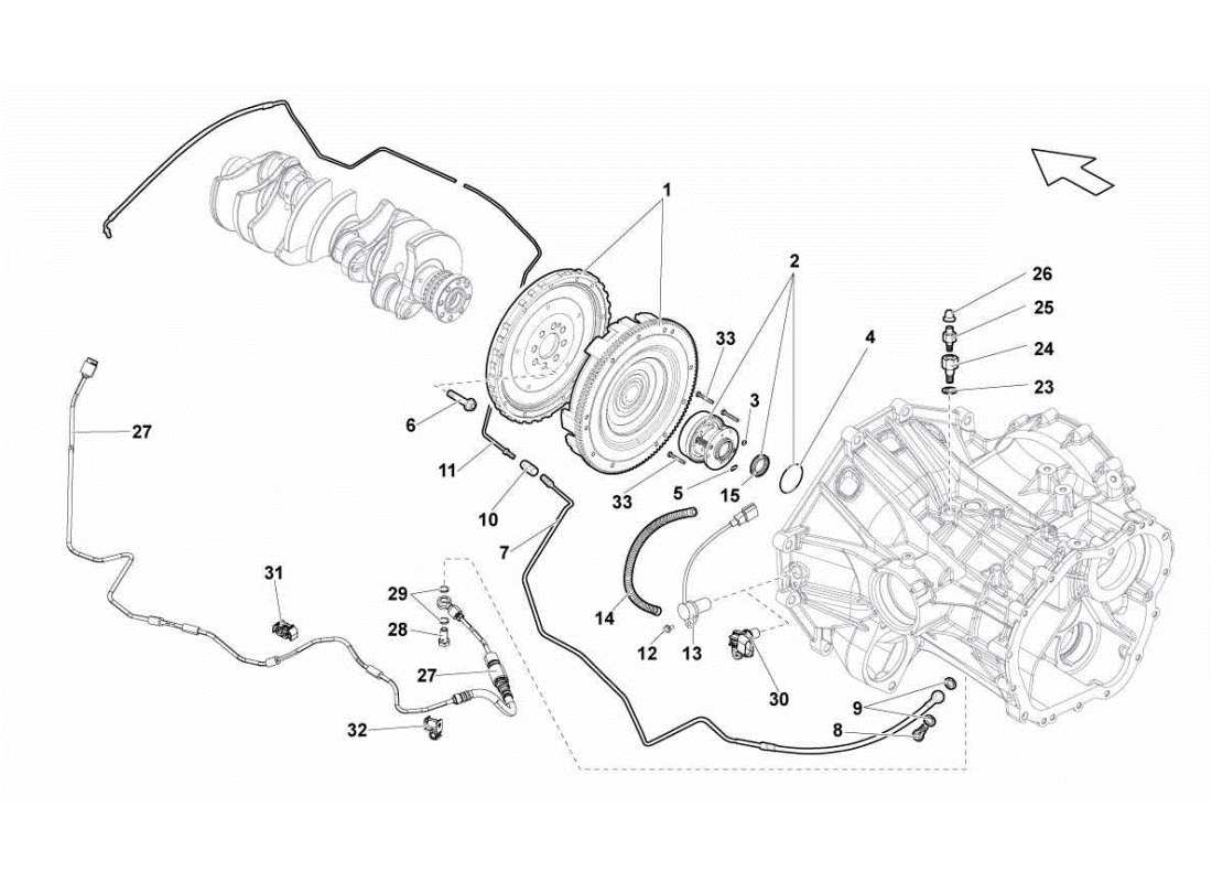 lamborghini gallardo sts ii sc schema delle parti della frizione (manuale).