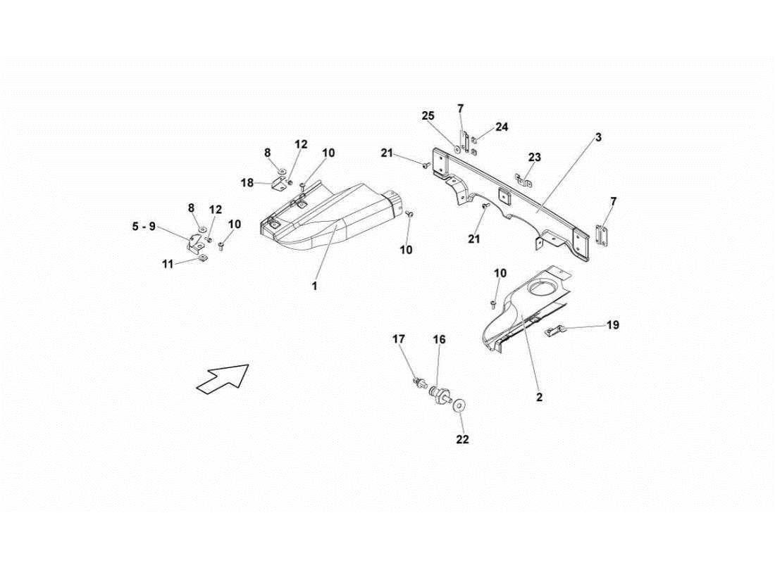 lamborghini gallardo sts ii sc calore estetico - standard diagramma delle parti