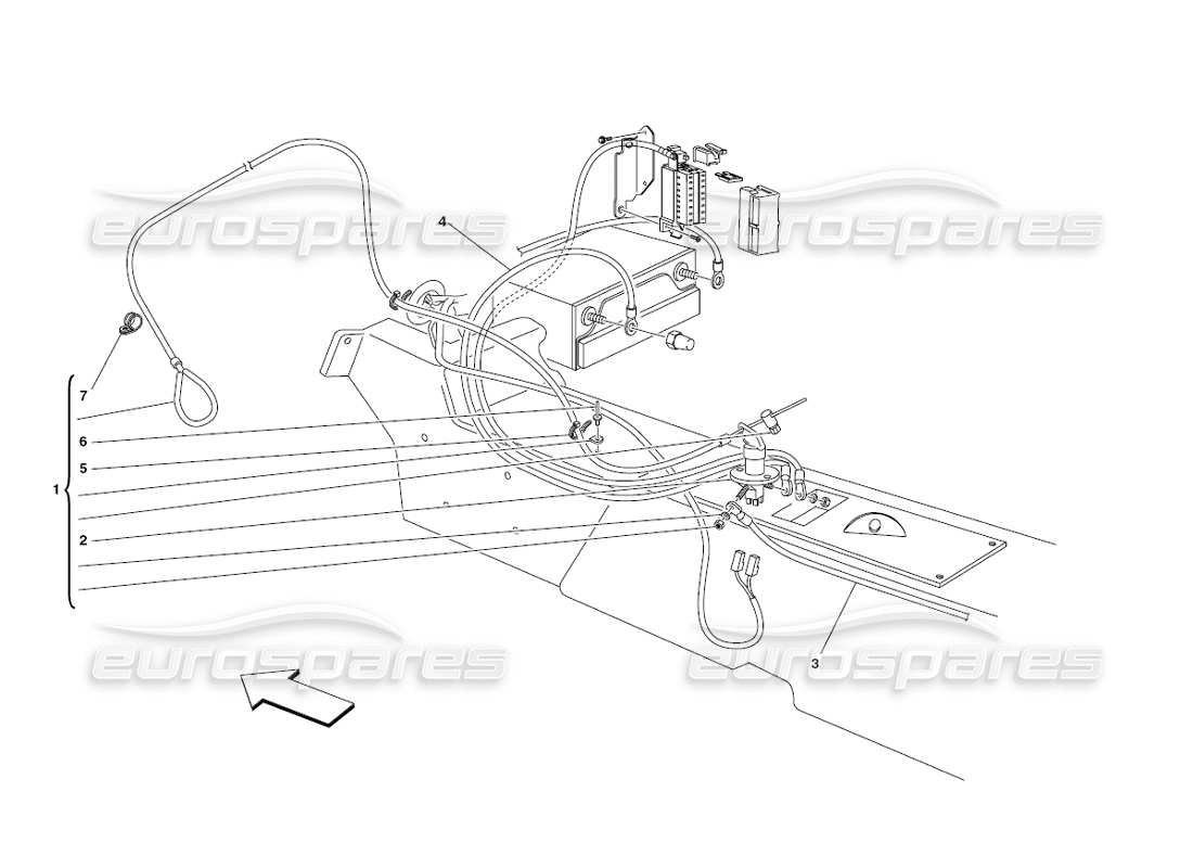 ferrari 430 challenge (2006) interruzione della batteria diagramma delle parti