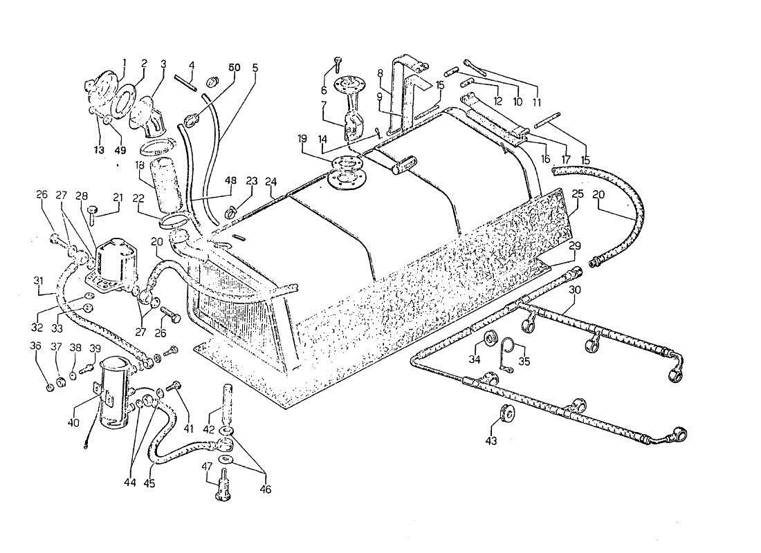 lamborghini jarama impianto benzina diagramma delle parti