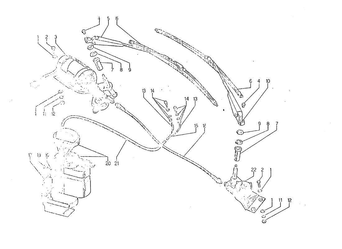 lamborghini jarama dispositivo tergi diagramma delle parti