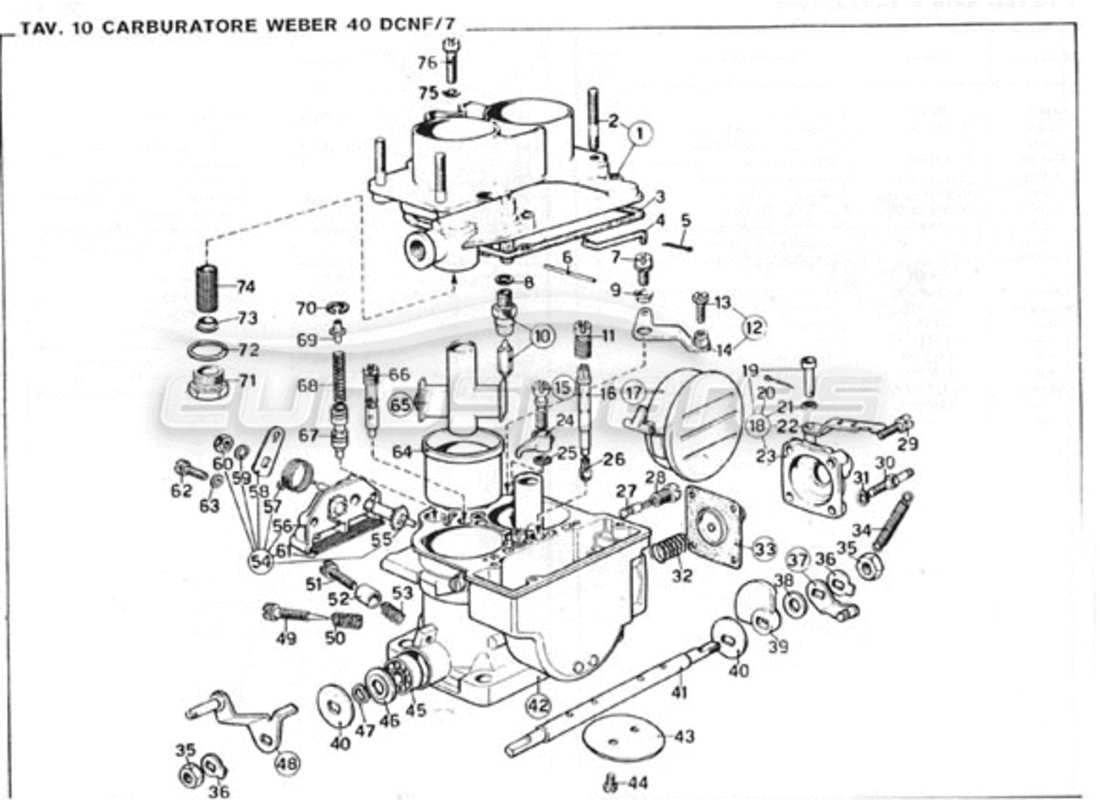 diagramma della parte contenente il codice parte 9916354