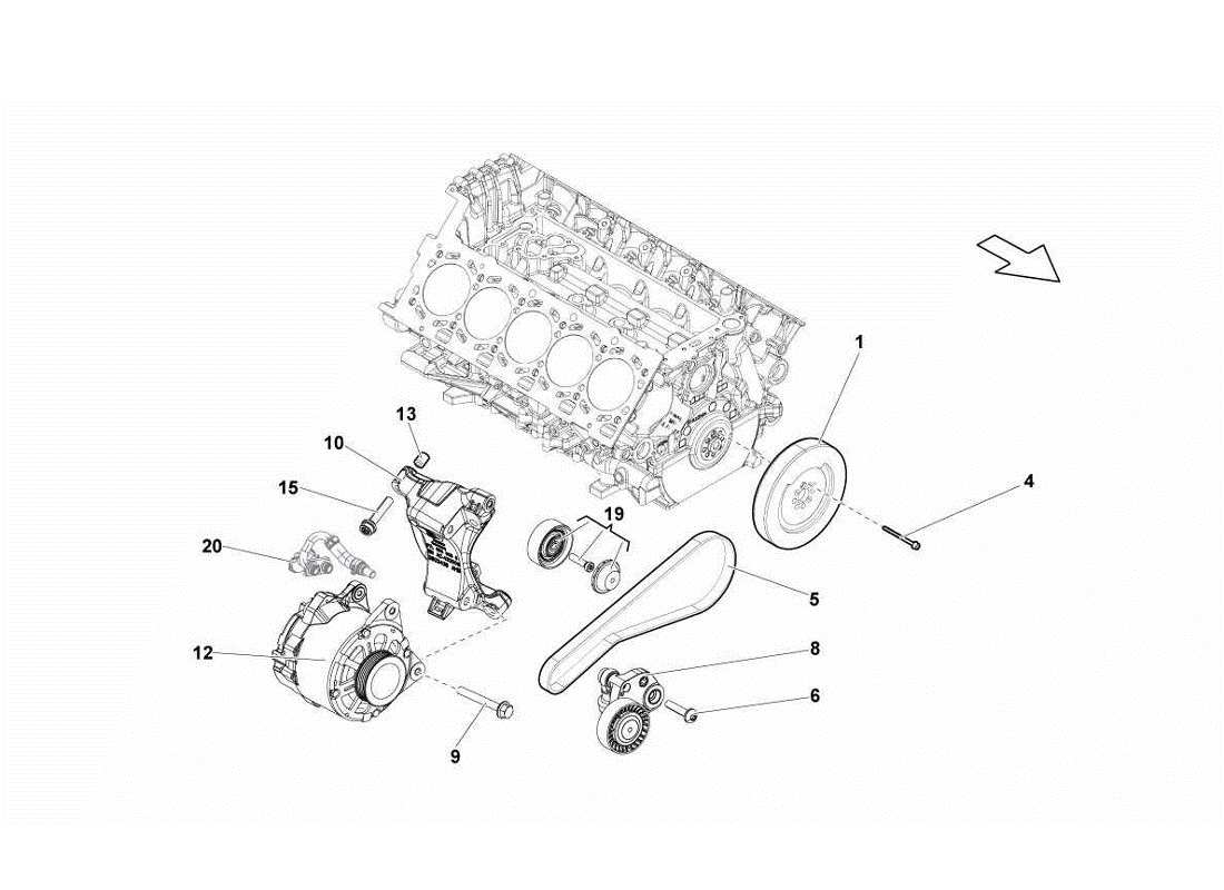 diagramma della parte contenente il codice parte 07l903389b